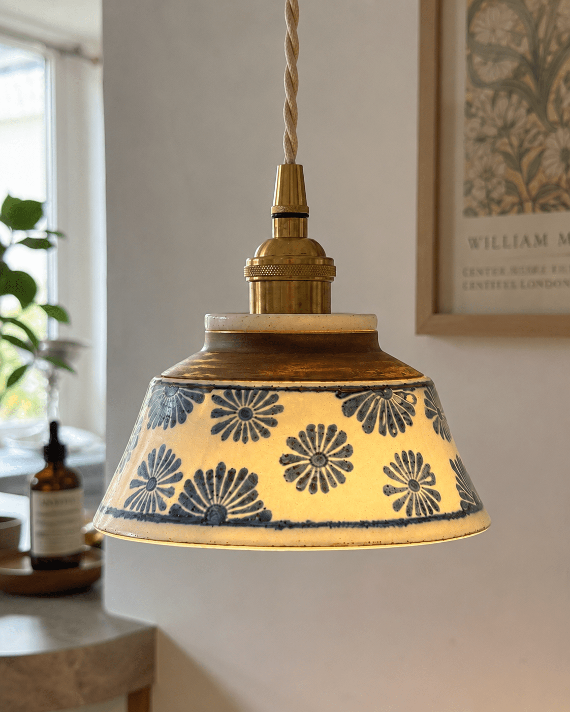 Wei | Retro Ceramic Pendant Light - Luma House
