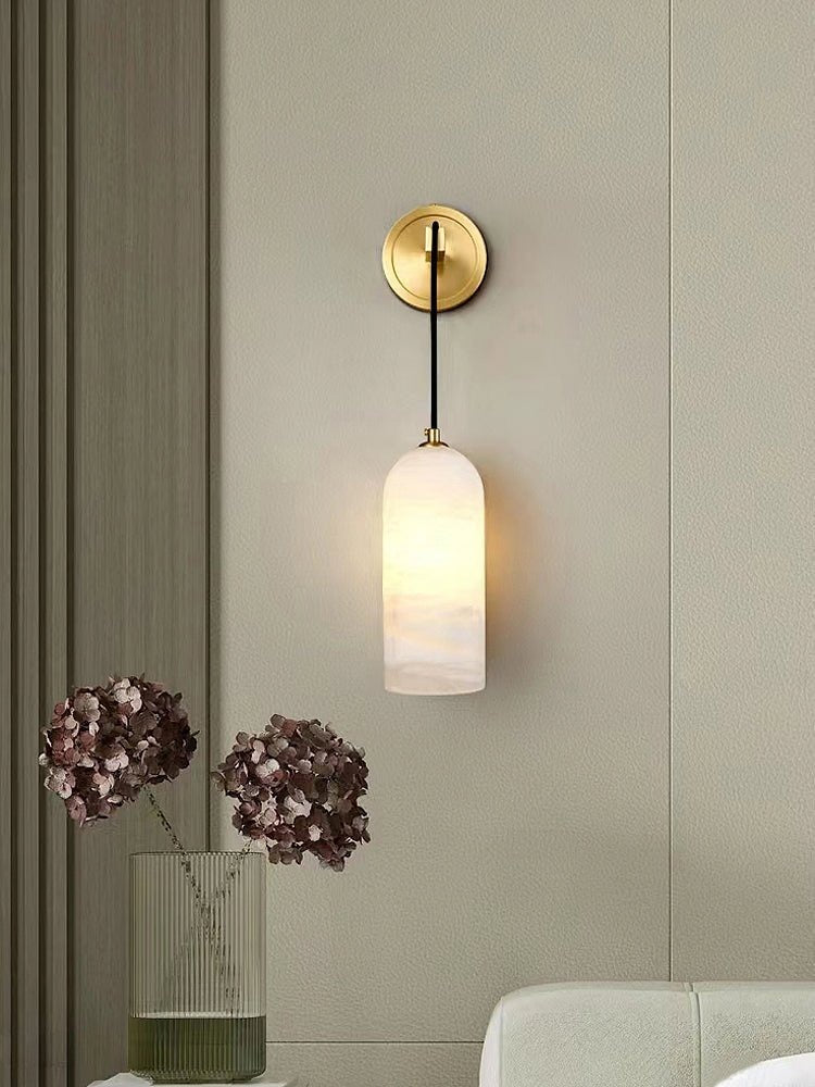 Zêzere wall sconce above kitchen island, ambient lighting setup