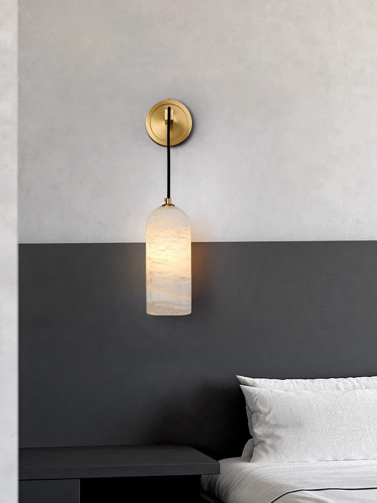 Zêzere wall sconce installation detail with projection