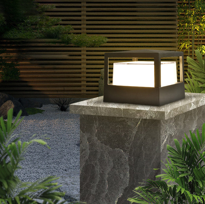 Outdoor LED Lights Aluminium Cylinder Lawn Post Light Waterproof Industrial Garden Pillar Lamp