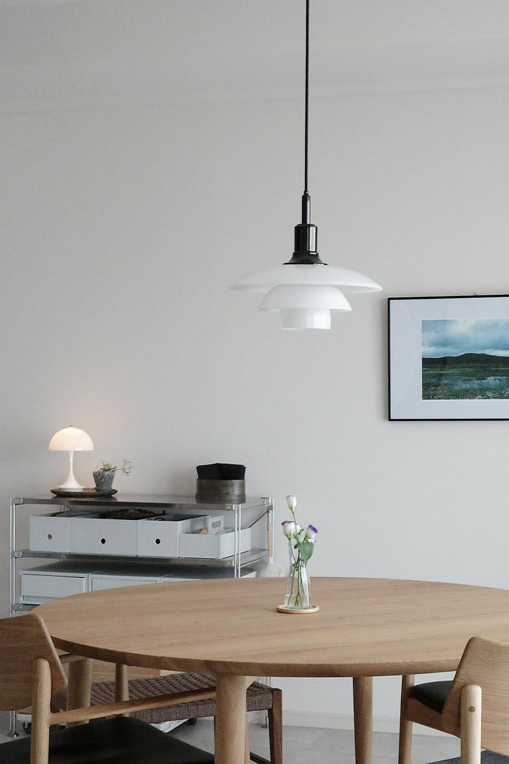 Three-Tier Opal Glass Pendant Light gallery 03 source daylight black
