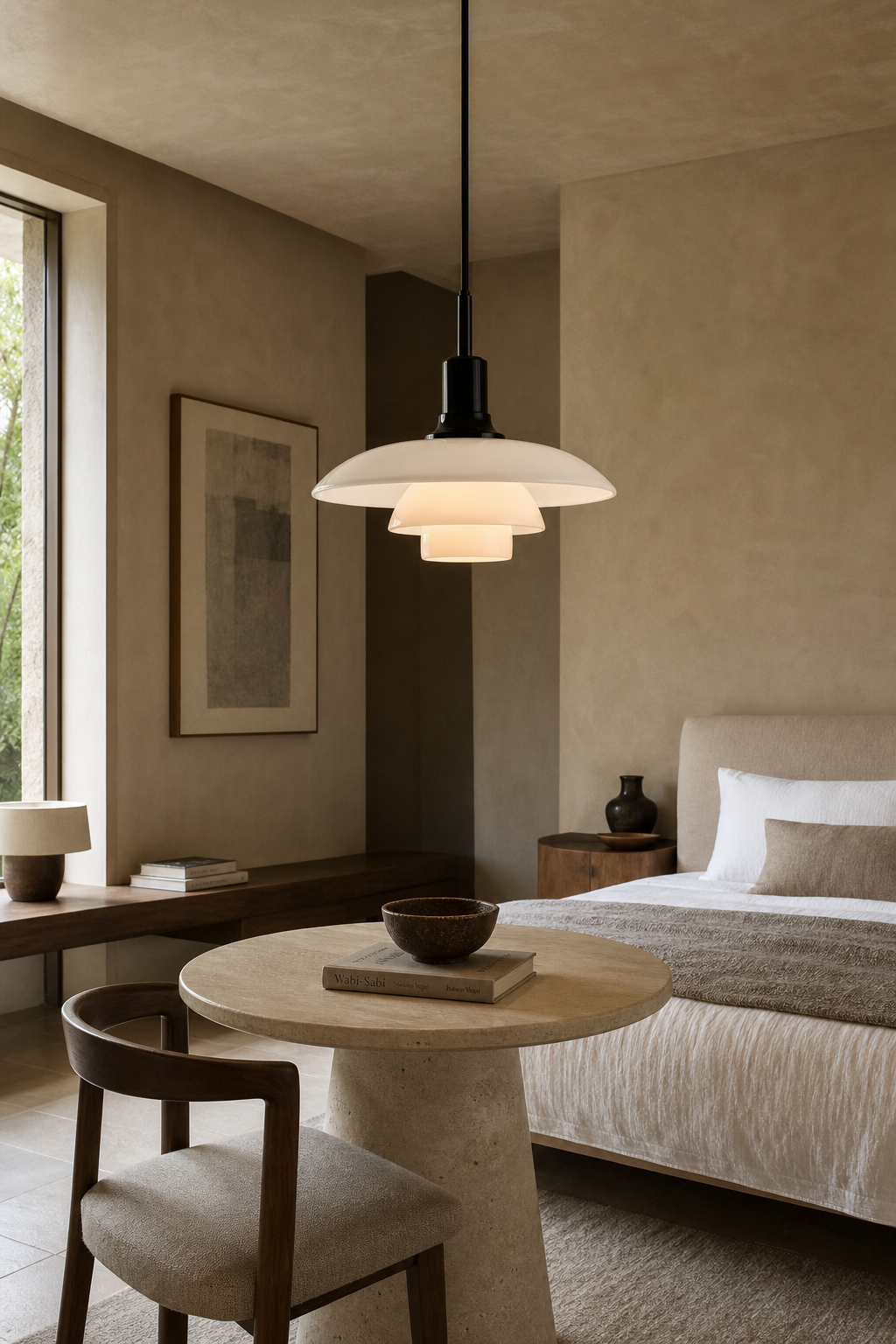 Three-Tier Opal Glass Pendant Light gallery 08 bedroom daylight