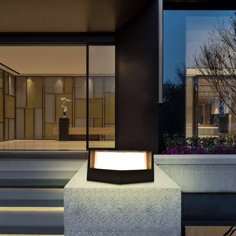 Outdoor LED Lights Aluminium Cylinder Lawn Post Light Waterproof Industrial Garden Pillar Lamp