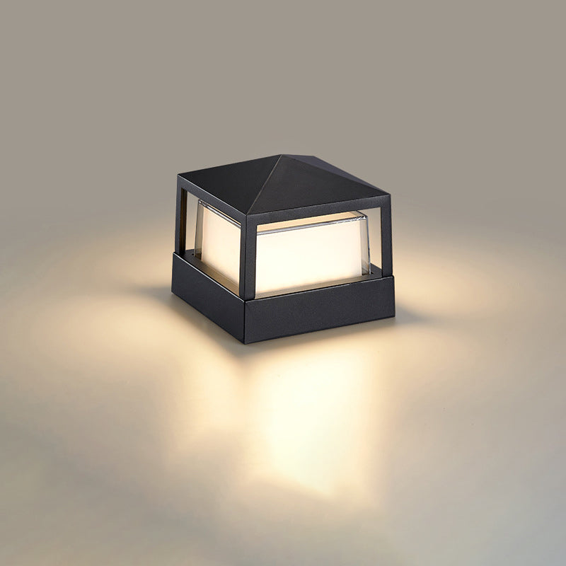 Outdoor LED Lights Aluminium Cylinder Lawn Post Light Waterproof Industrial Garden Pillar Lamp