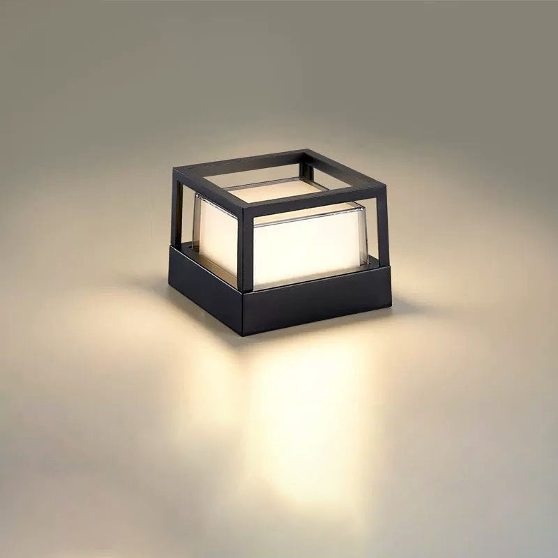 Outdoor LED Lights Aluminium Cylinder Lawn Post Light Waterproof Industrial Garden Pillar Lamp