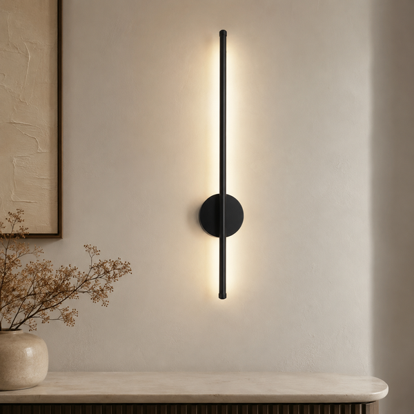 LED Wall Lights Linear Dimmable Rechargeable Magnetic Black Sconce Bedroom Lighting