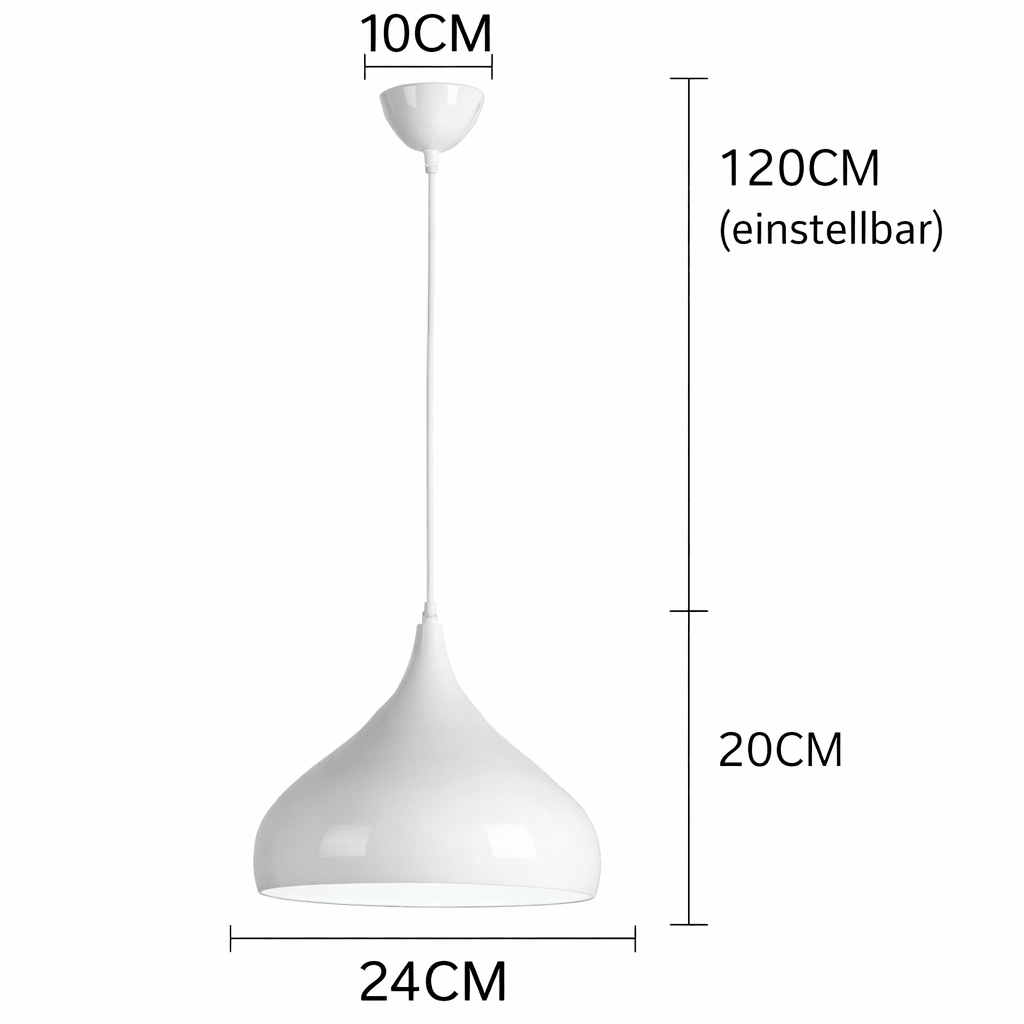 Minimalist Pendant Light Nordic Teardrop Dome Shade Wood Accent Ceiling Hanging Lamp