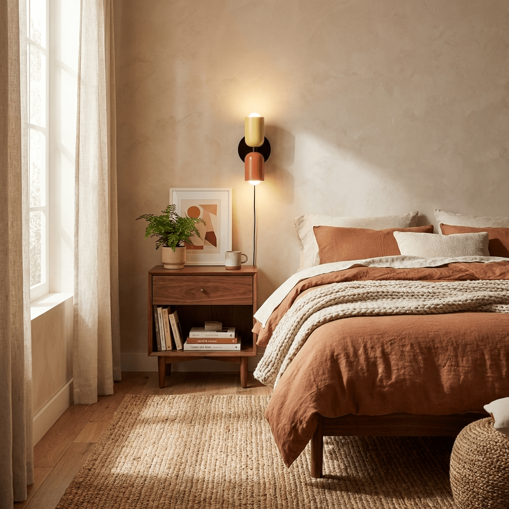 Dual Glow Wall Sconces Two Light Up Down Plug In Cord Switch Bedroom Living Room