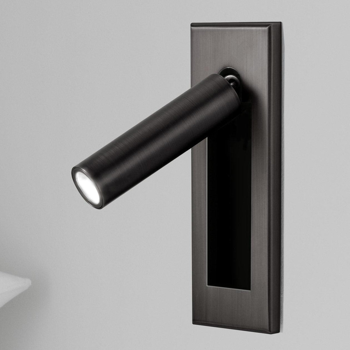 Reading Lamp Recessed Wall Mount Adjustable Spotlight Head Button Switch Bedside