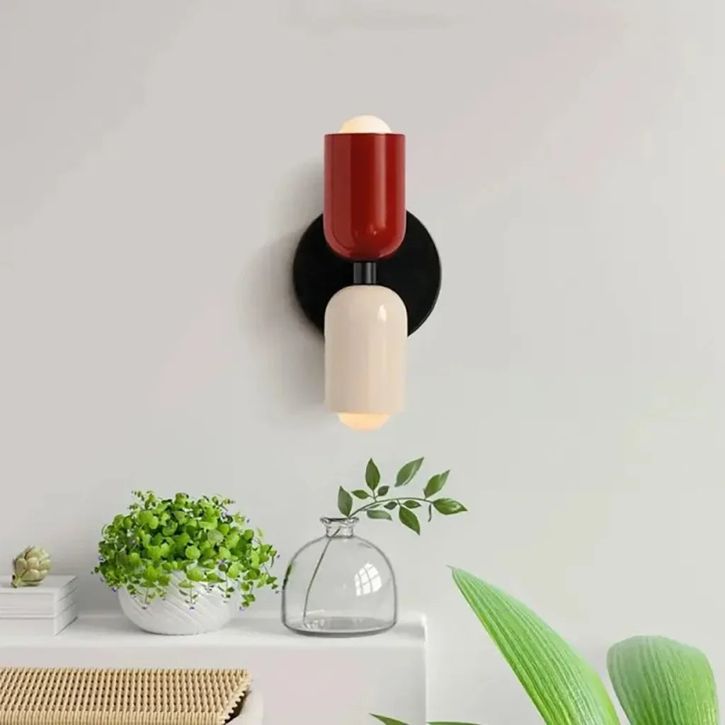 Wall Sconces for Living Room 2-Light Up Down Dome Shade Bedroom Bedside Lighting
