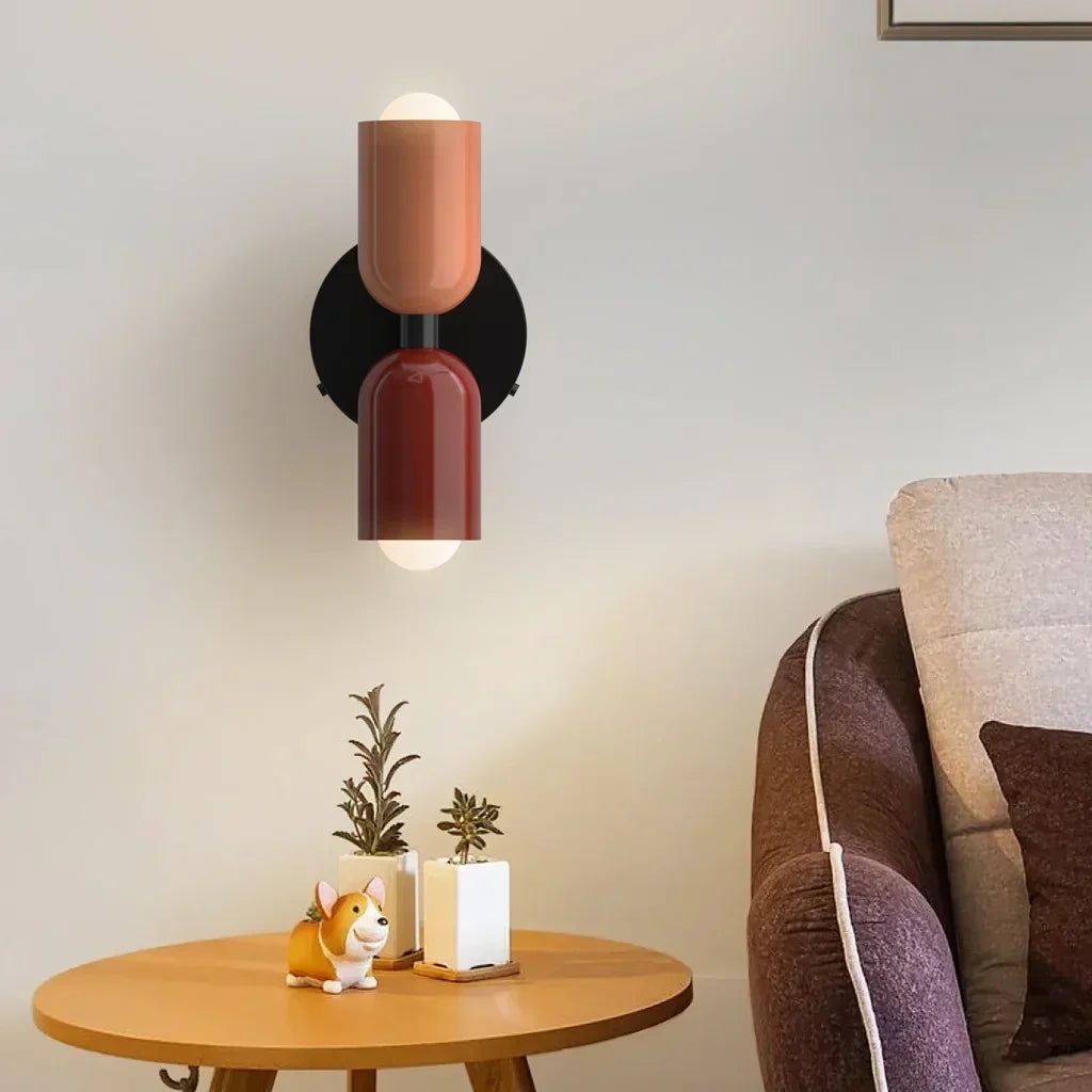 Wall Sconces for Living Room 2-Light Up Down Dome Shade Bedroom Bedside Lighting