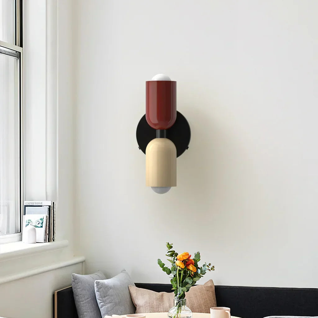 Wall Sconces for Living Room 2-Light Up Down Dome Shade Bedroom Bedside Lighting