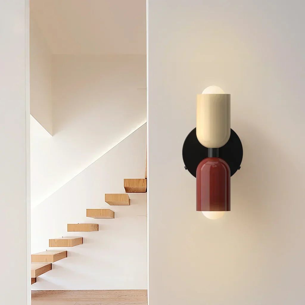 Wall Sconces for Living Room 2-Light Up Down Dome Shade Bedroom Bedside Lighting