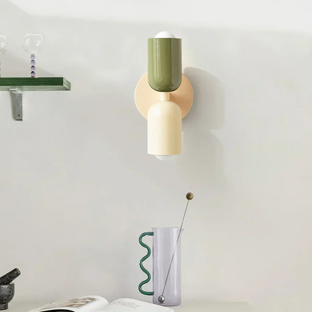 Wall Sconces for Living Room 2-Light Up Down Dome Shade Bedroom Bedside Lighting