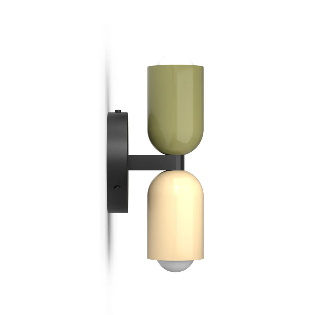 Wall Sconces for Living Room 2-Light Up Down Dome Shade Bedroom Bedside Lighting