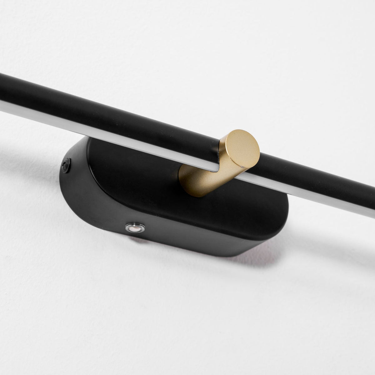 Linear Sconce Integrated LED Light Bar Black Brass Metal Hardwired Wall Vanity