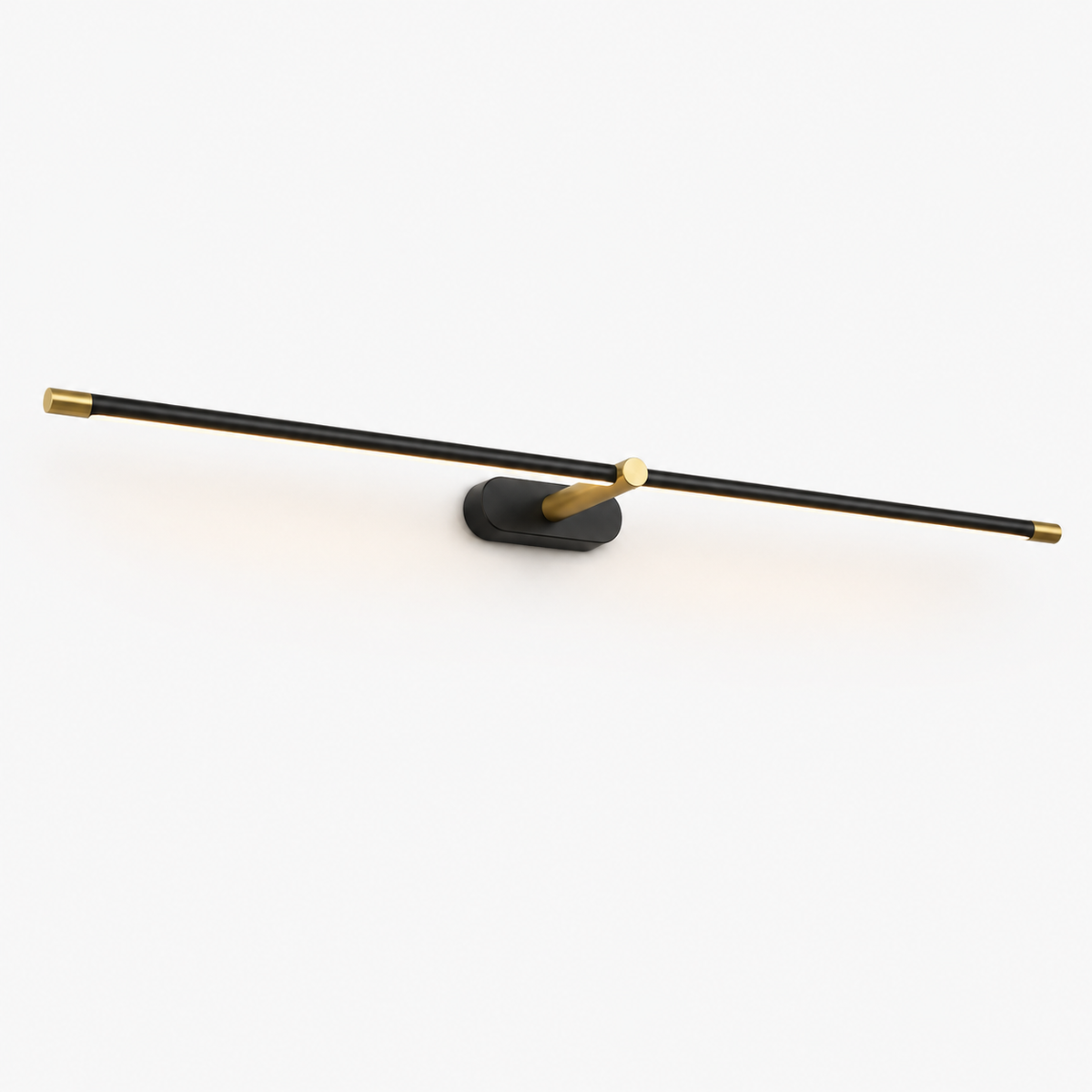 Linear Sconce Integrated LED Light Bar Black Brass Metal Hardwired Wall Vanity