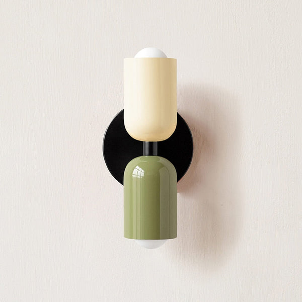 Wall Sconces Modern Dual Light Up Down Cylinder Dome Shade Indoor Wall Lamp