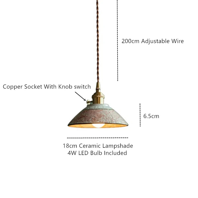Ronja – Hand-Painted Ceramic Pendant Light BO-HA