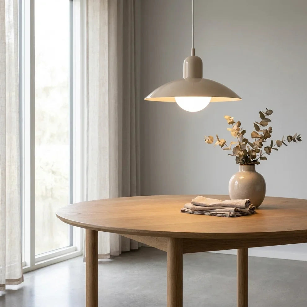 Metal Pendant Light Macaron Dome Shade Glass Globe Scandinavian Over Table Ceiling