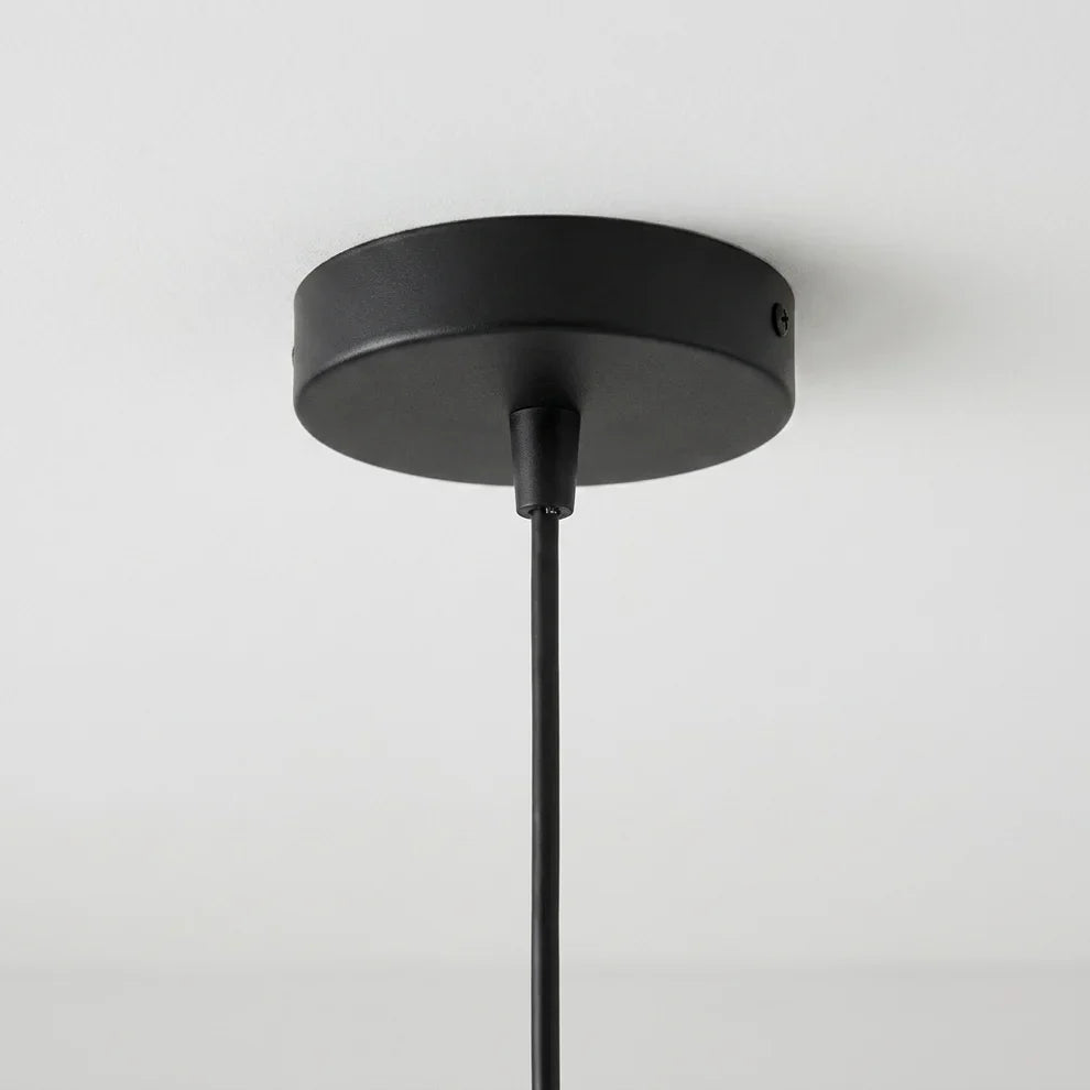 Metal Pendant Light Macaron Dome Shade Glass Globe Scandinavian Over Table Ceiling