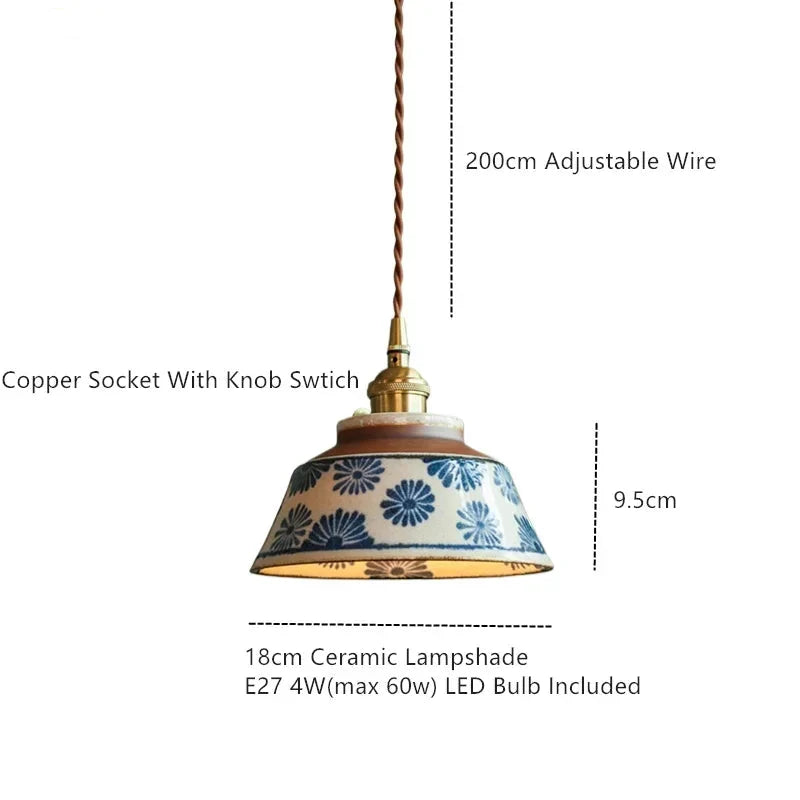 Ronja – Hand-Painted Ceramic Pendant Light BO-HA