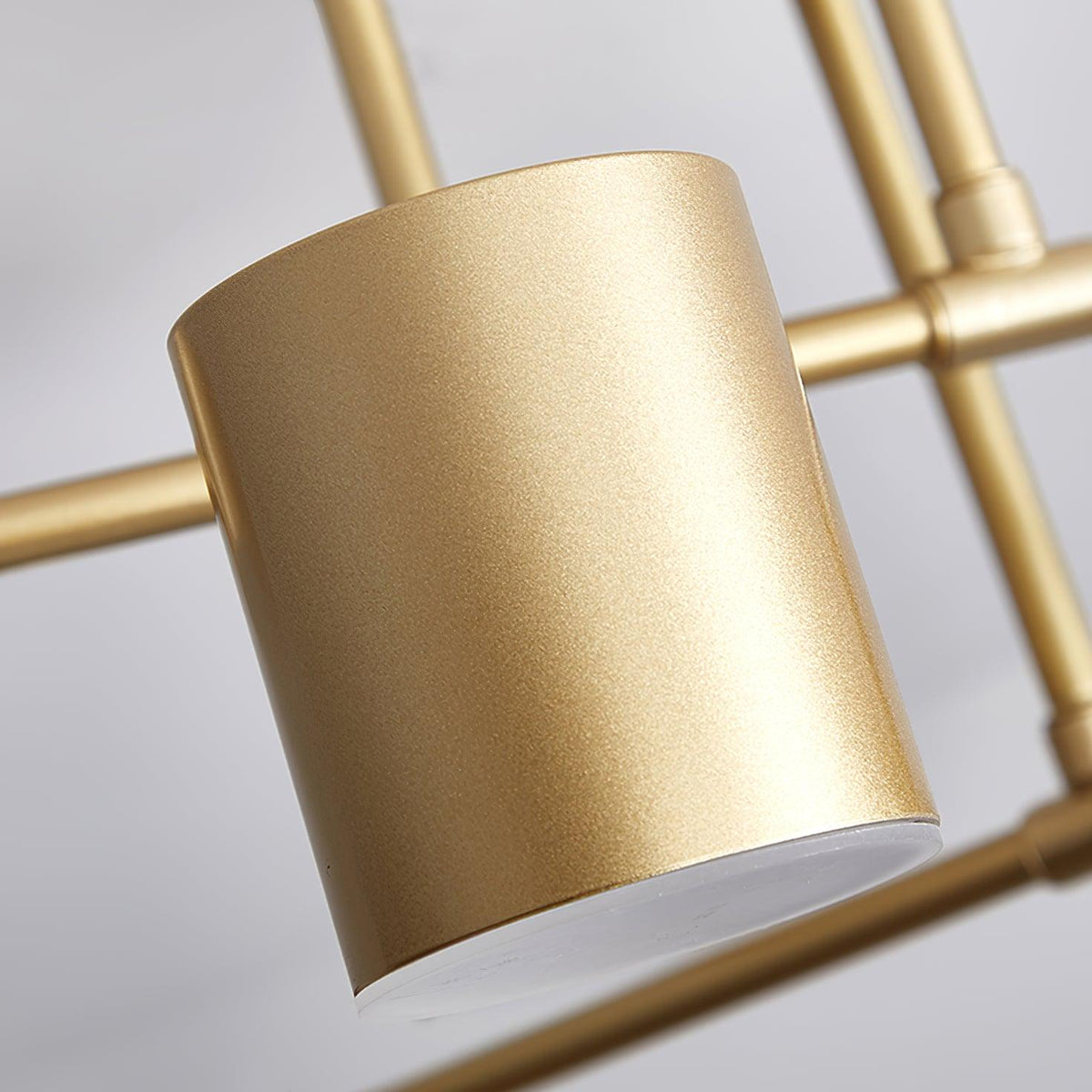 Sputnik LED ceiling light with aluminum shades and soft white acrylic diffusers