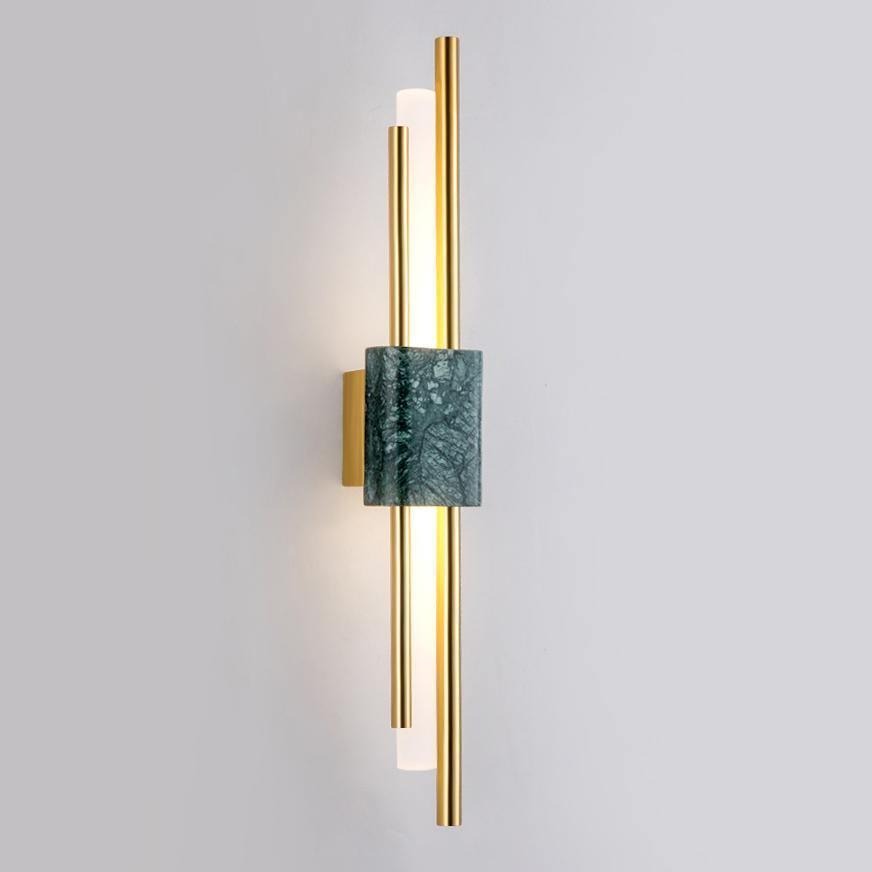 Alcochete wall sconce green marble variant tall size