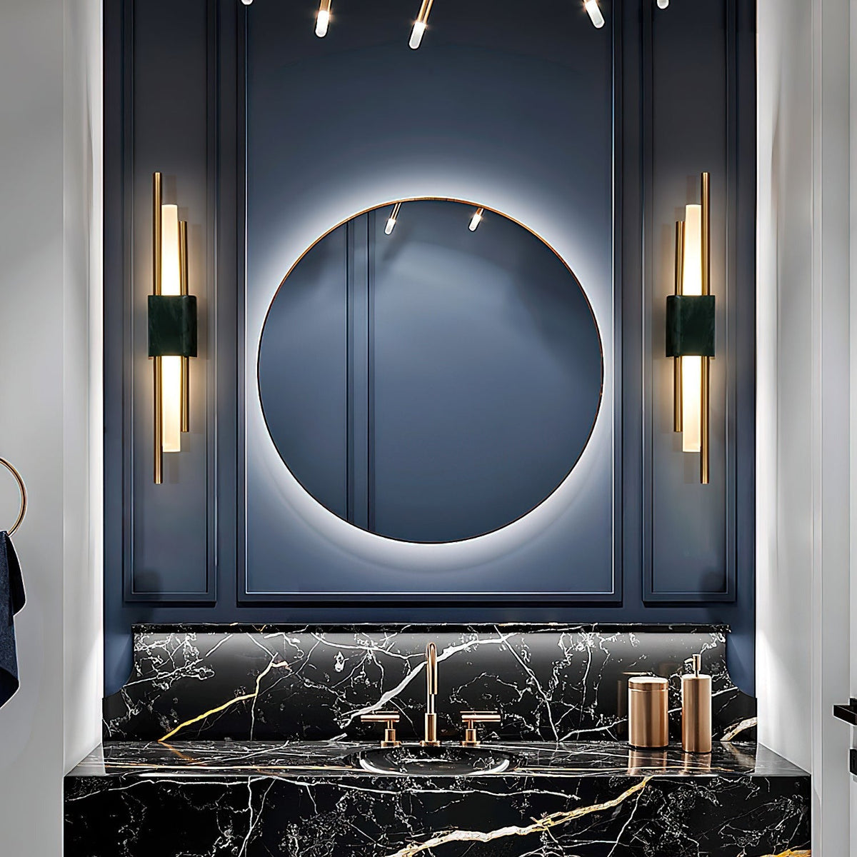 Alcochete wall sconce marble grain and veining