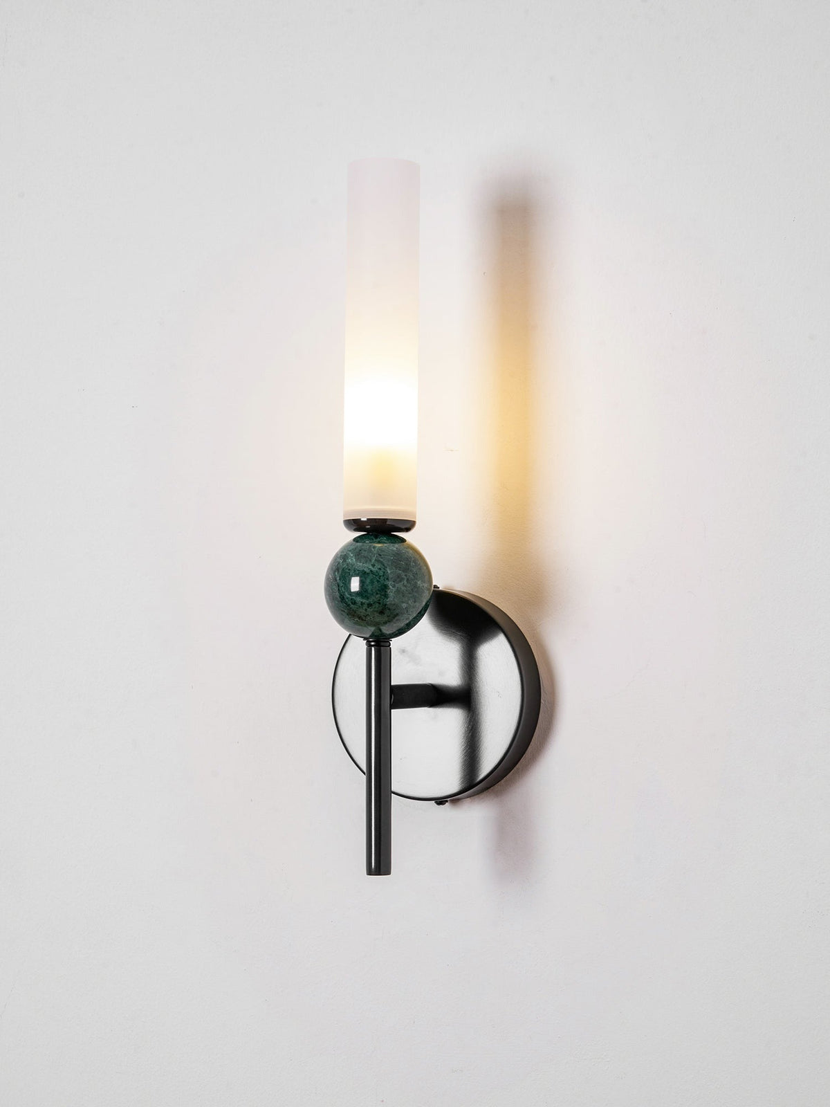 Aljezur wall sconce brass arm angle and curvature detail