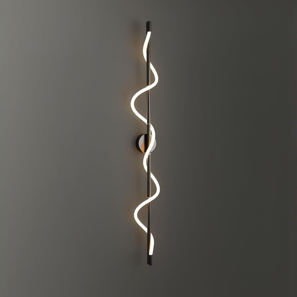 Alvito 120cm black & white variant, wall sconce side profile