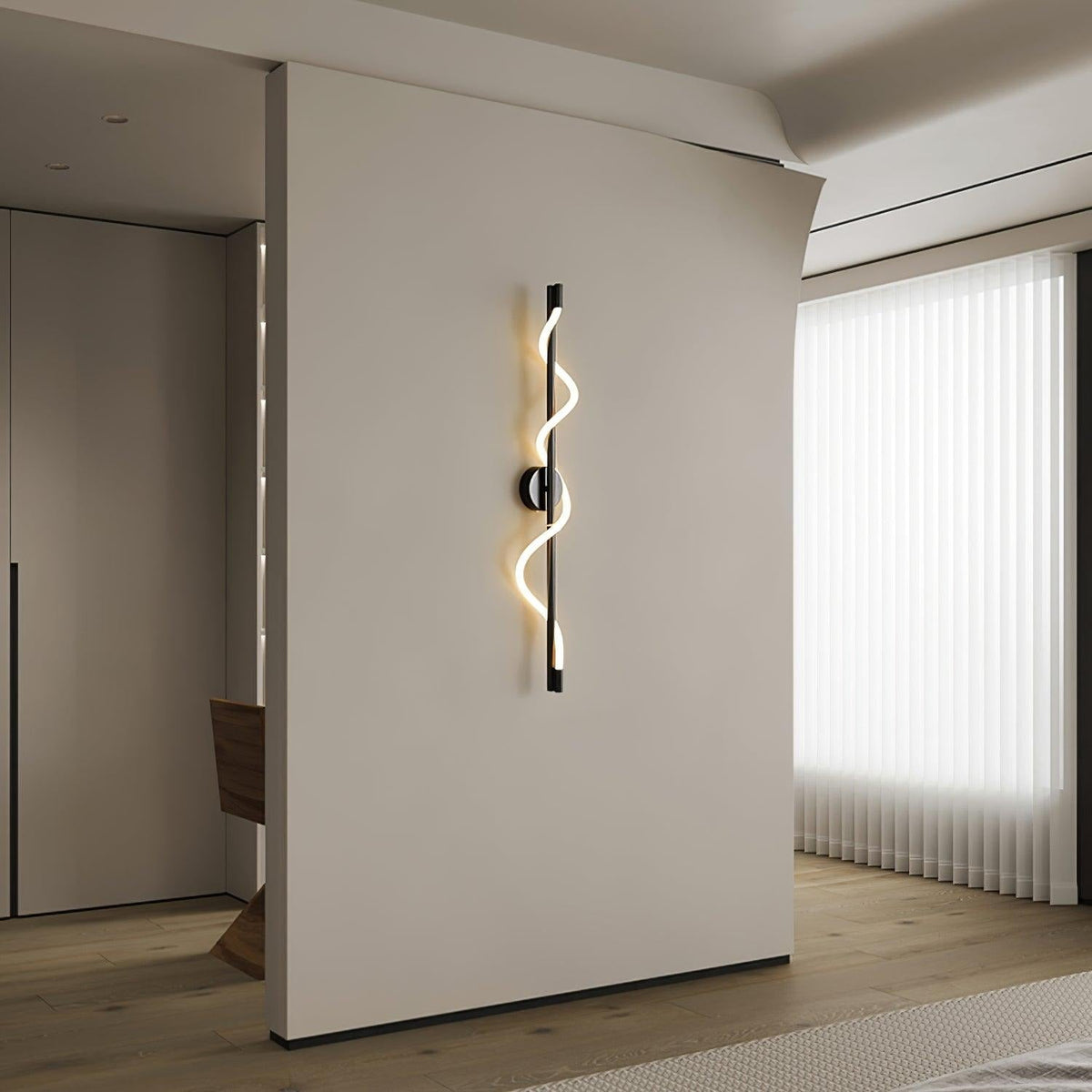 Alvito sconce wall shadow and sculptural outline, mood lighting detail