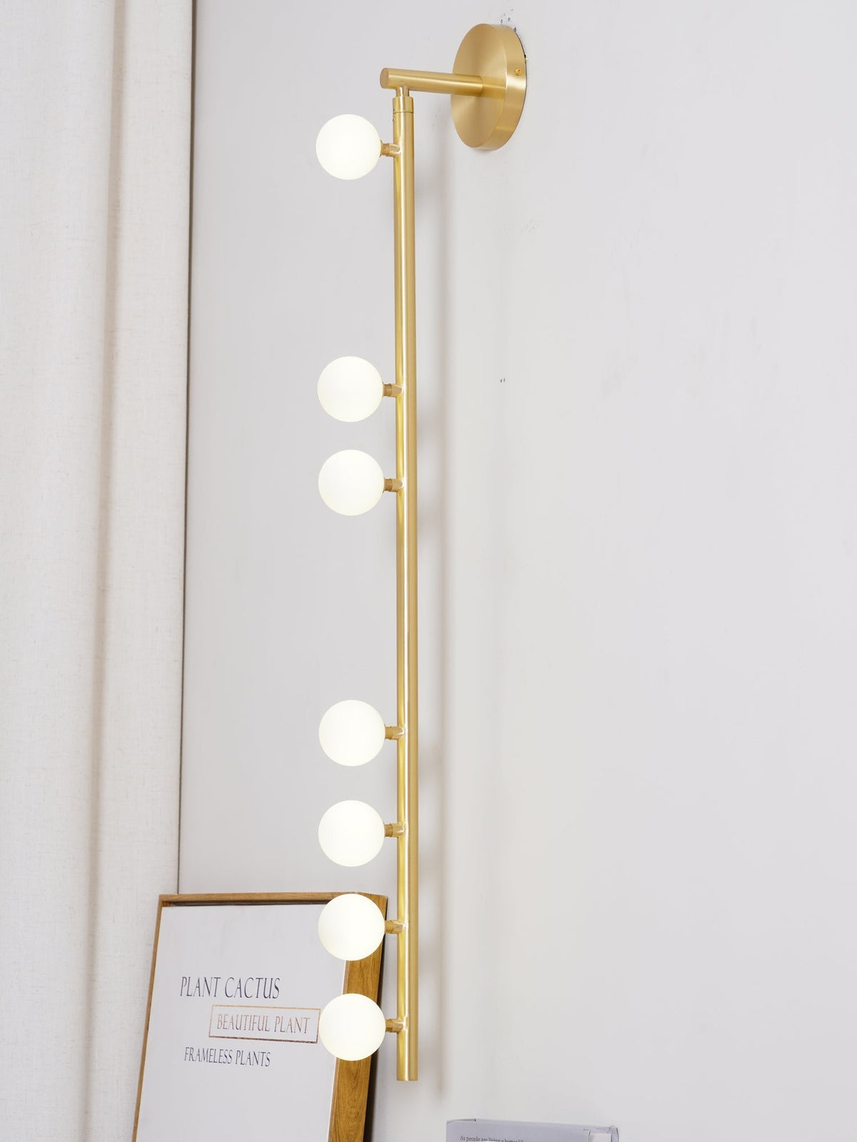 Antique brass seven-B configuration detail