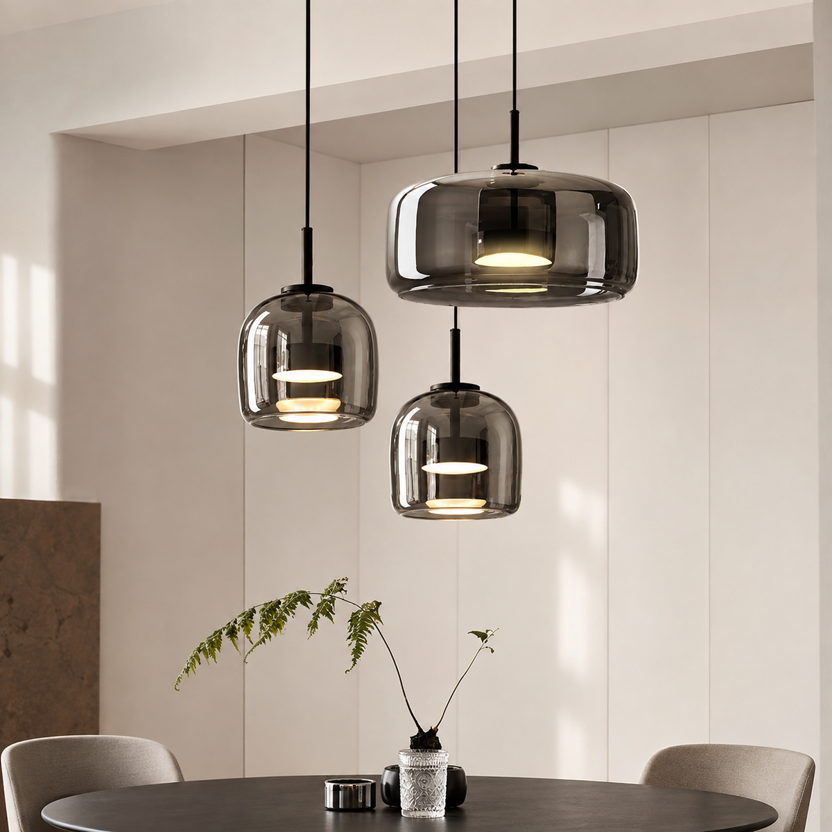 Vesper - Ashtray Glass Bedside Chandelier