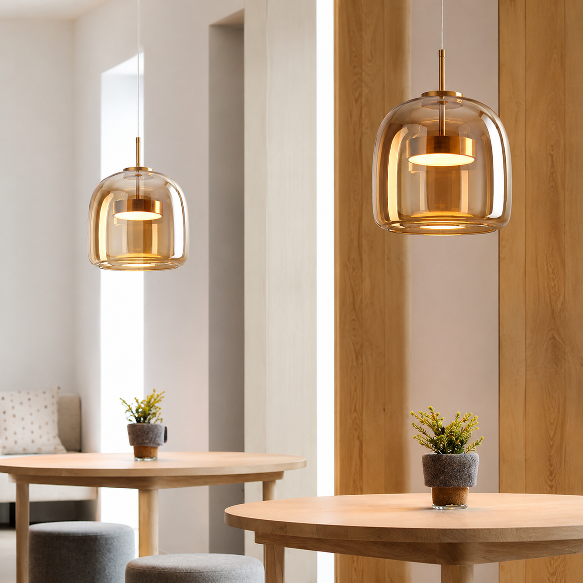 Vesper - Ashtray Glass Bedside Chandelier