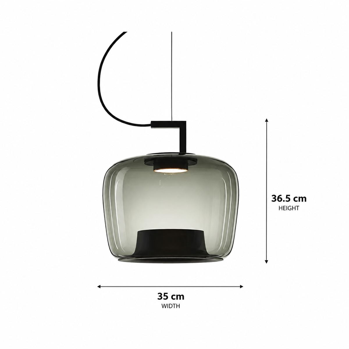 Vesper - Ashtray Glass Bedside Chandelier