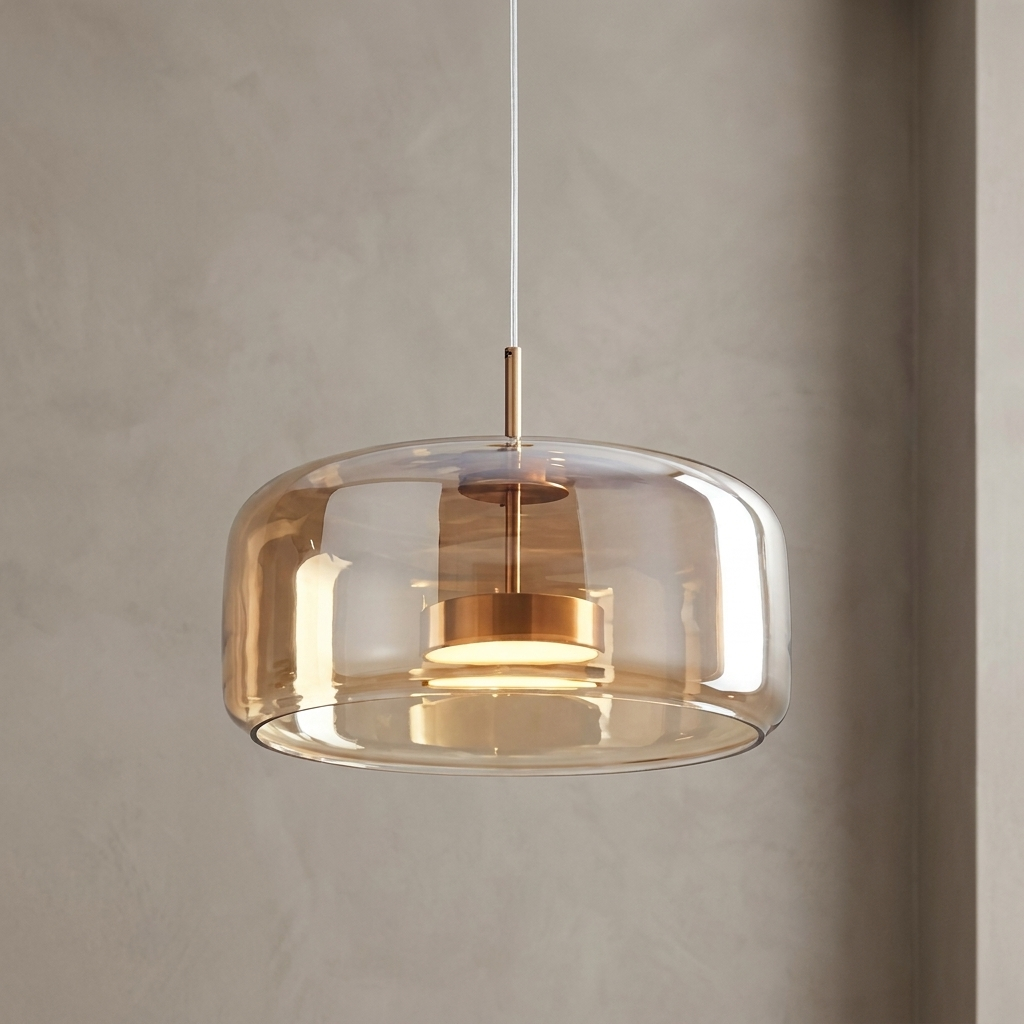 Vesper - Ashtray Glass Bedside Chandelier – Amber - 33CM