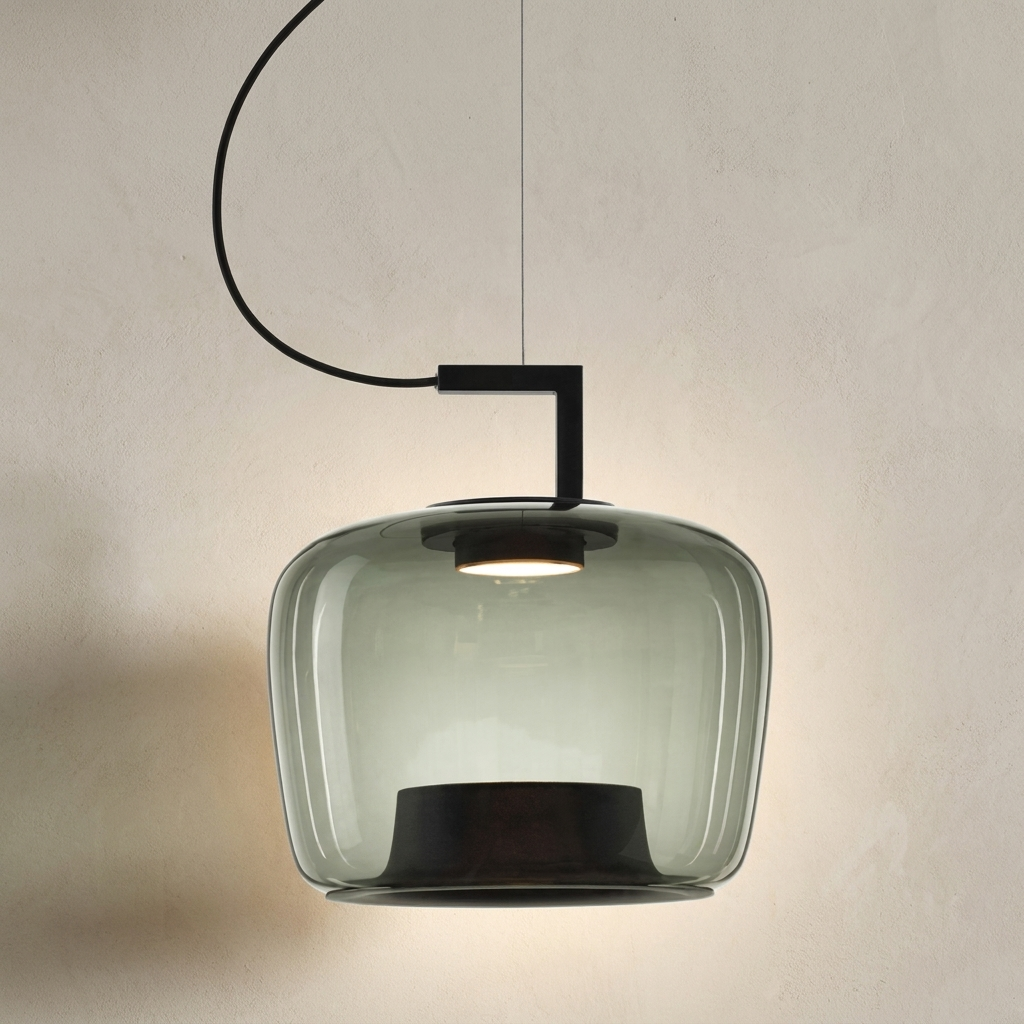 Vesper - Ashtray Glass Bedside Chandelier – Obscure / Warm White