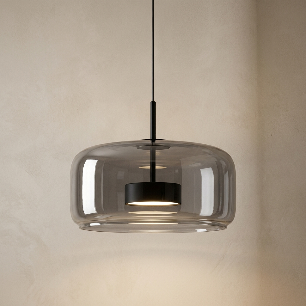 Vesper - Ashtray Glass Bedside Chandelier – Smoke Gray - 33CM