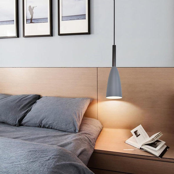 Modern Hanging Pendant Lights Cone LED Minimalist Bedside Island Ceiling Lamp