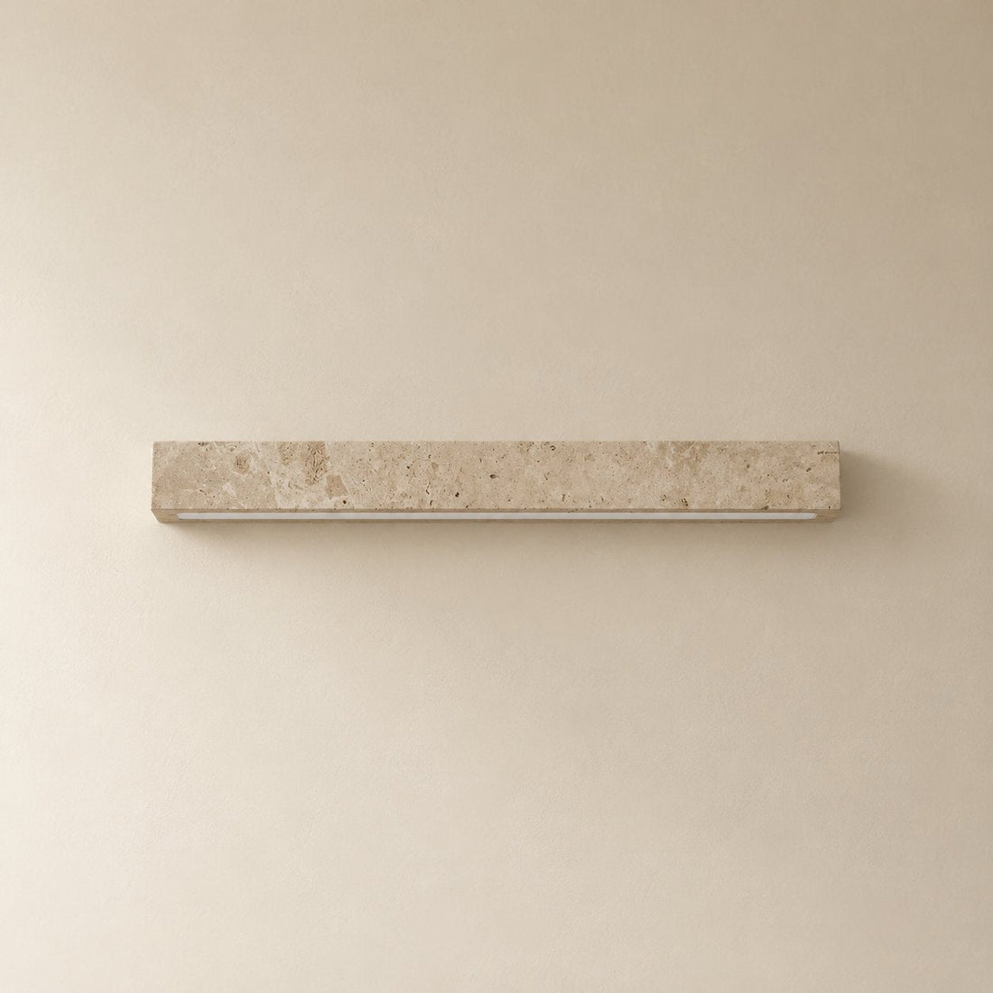 Linear Wall Sconce Travertine Rectangular Dimmable LED Indoor Bedroom Lighting