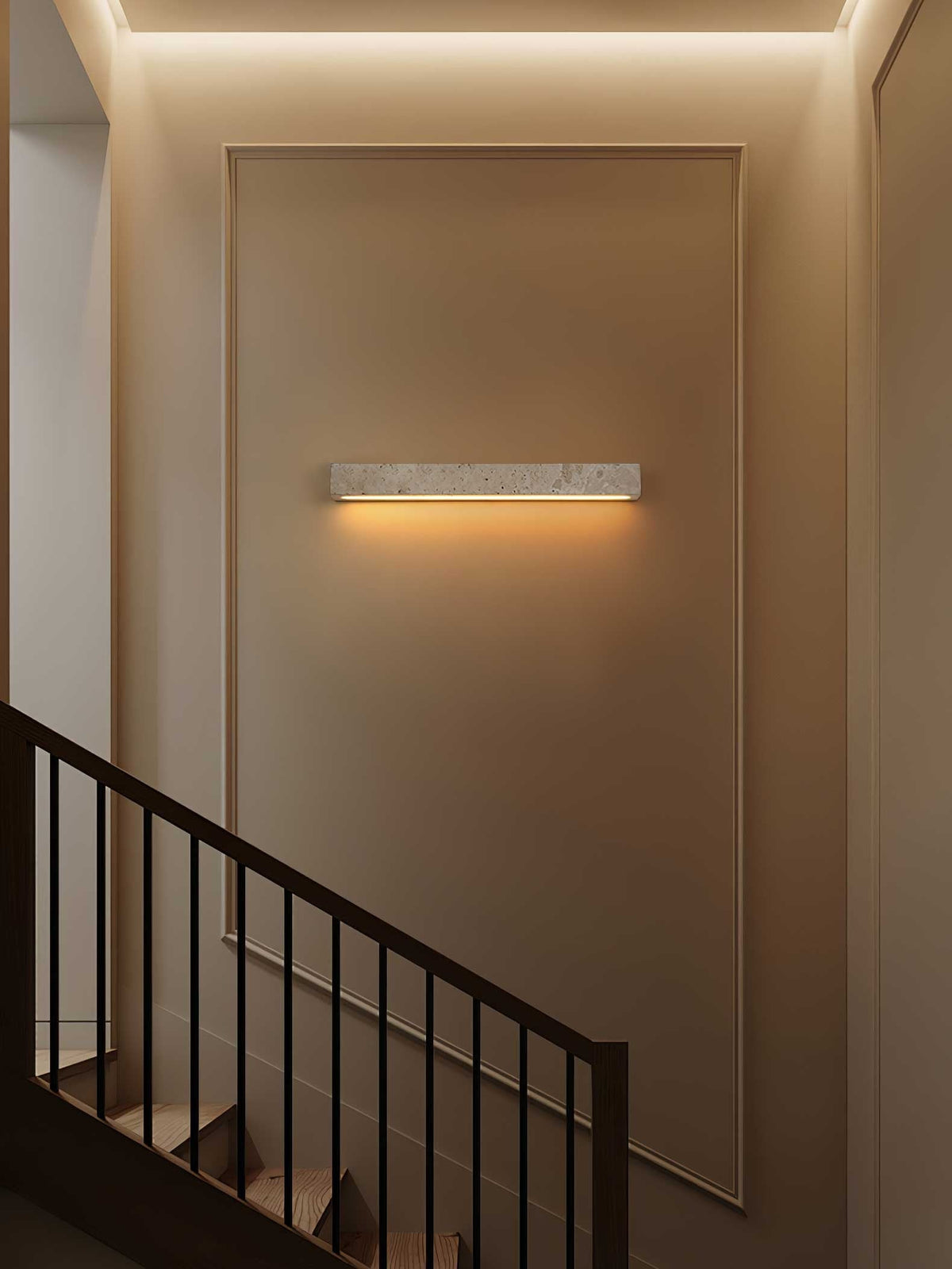 Barrancos wall sconce showing mounting hardware