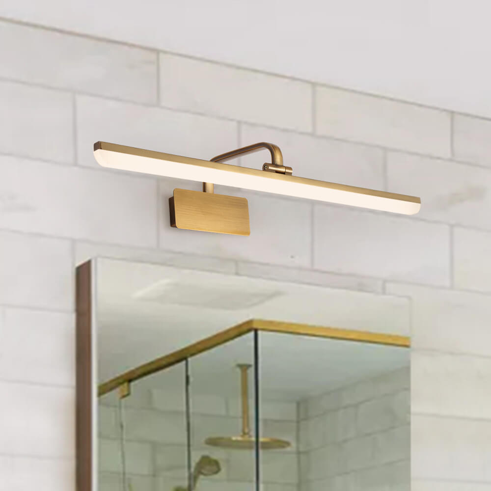 Aurelle gold LED bath bar vanity light, product photo