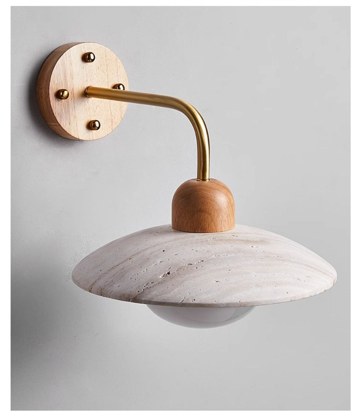 Boticas wall sconce corner installation showing depth