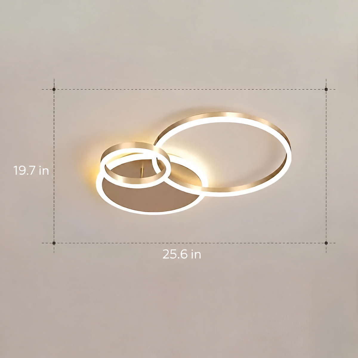 Circle Interlocking Ring LED Flush Mount – view 15