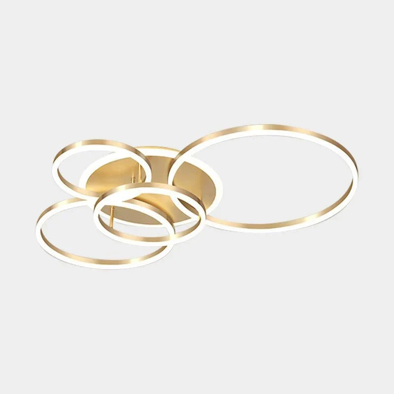 Circle Interlocking Ring LED Flush Mount – view 6