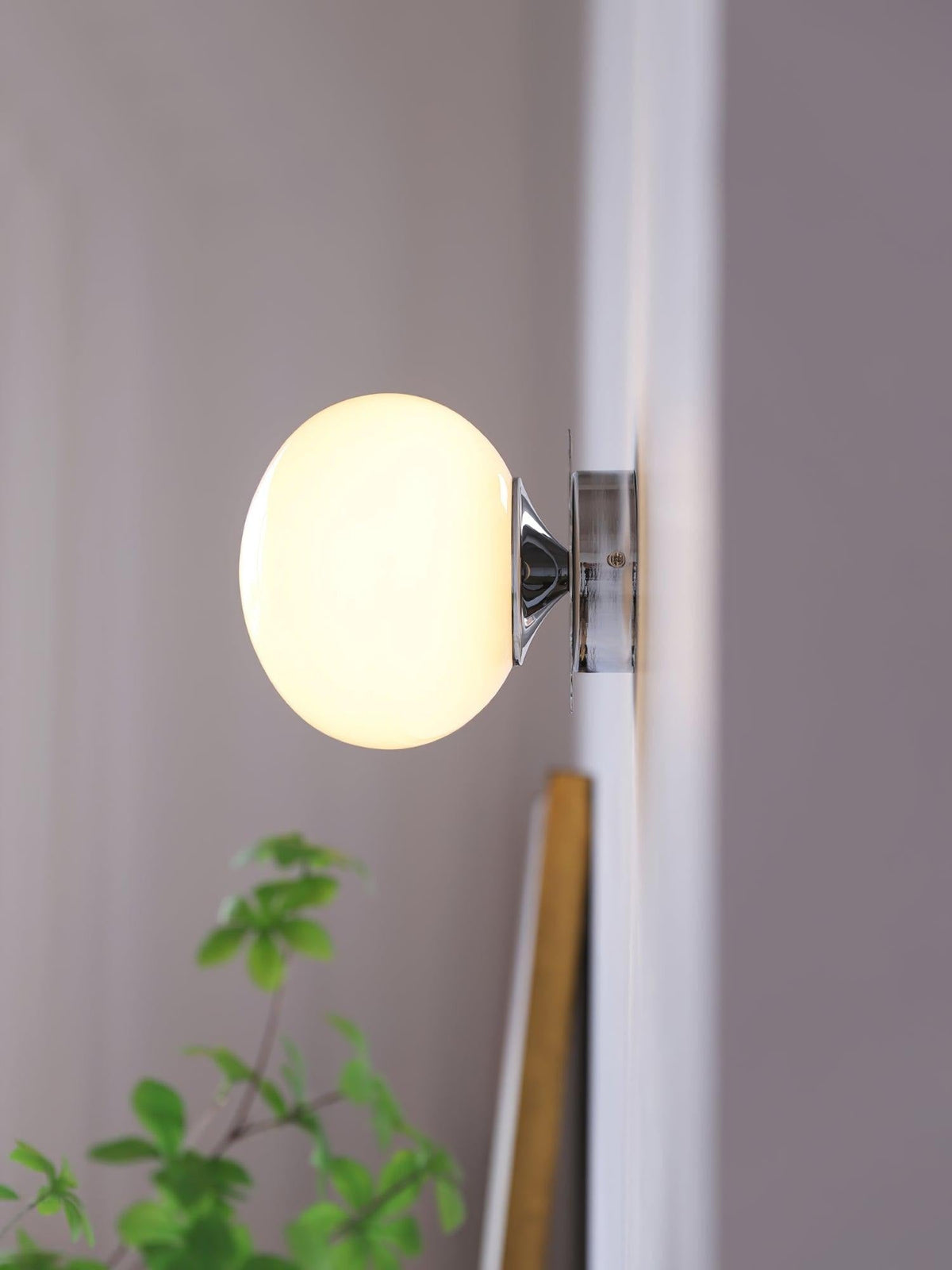 Close-up detail of Marshmallow sconce bulb socket area