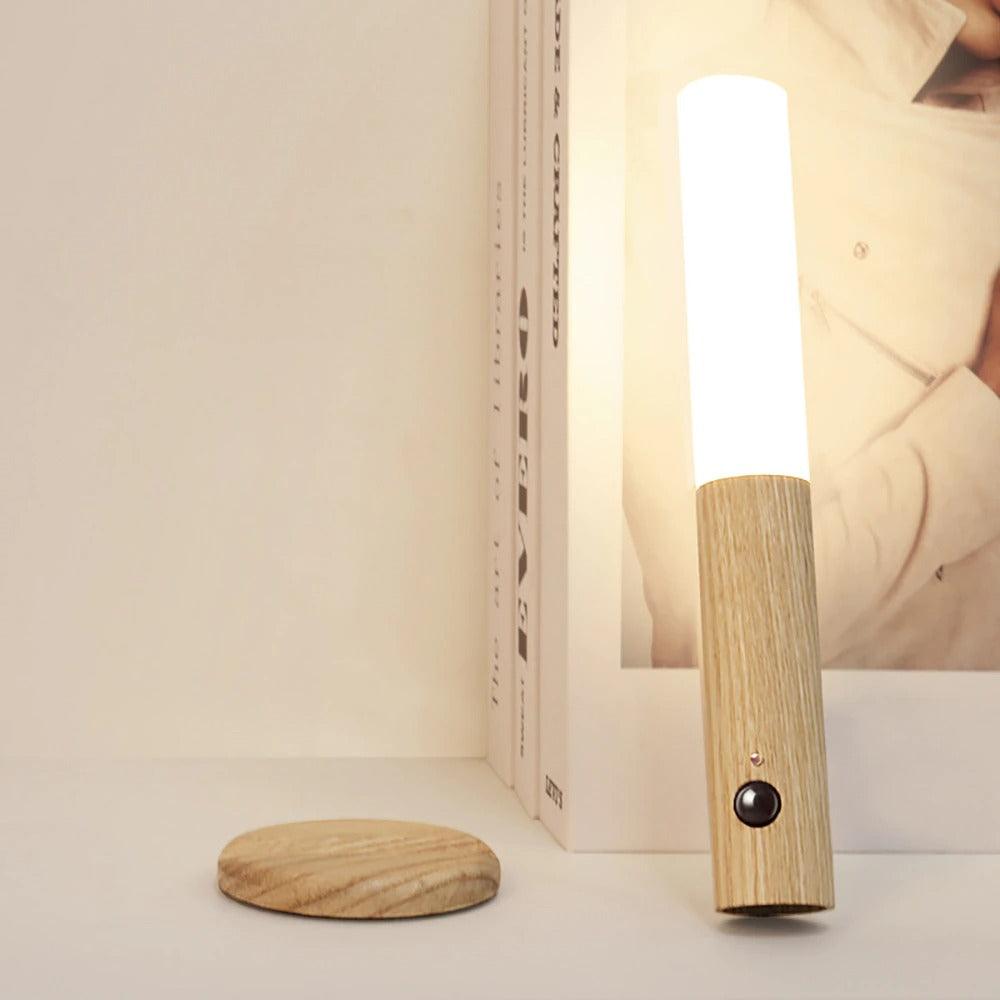 Wren rechargeable wall sconce with magnetic, adhesive mount