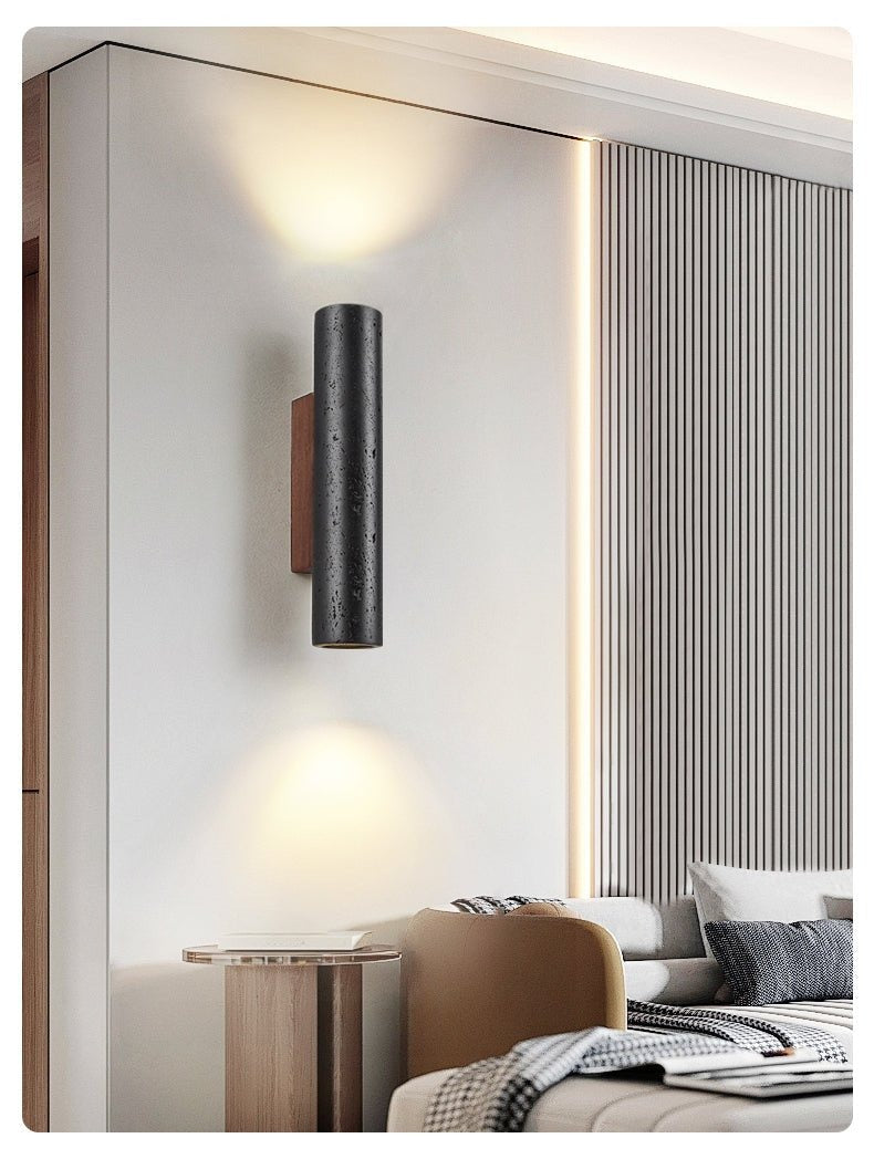 Dual 12.6 in sconces creating layered lighting effect