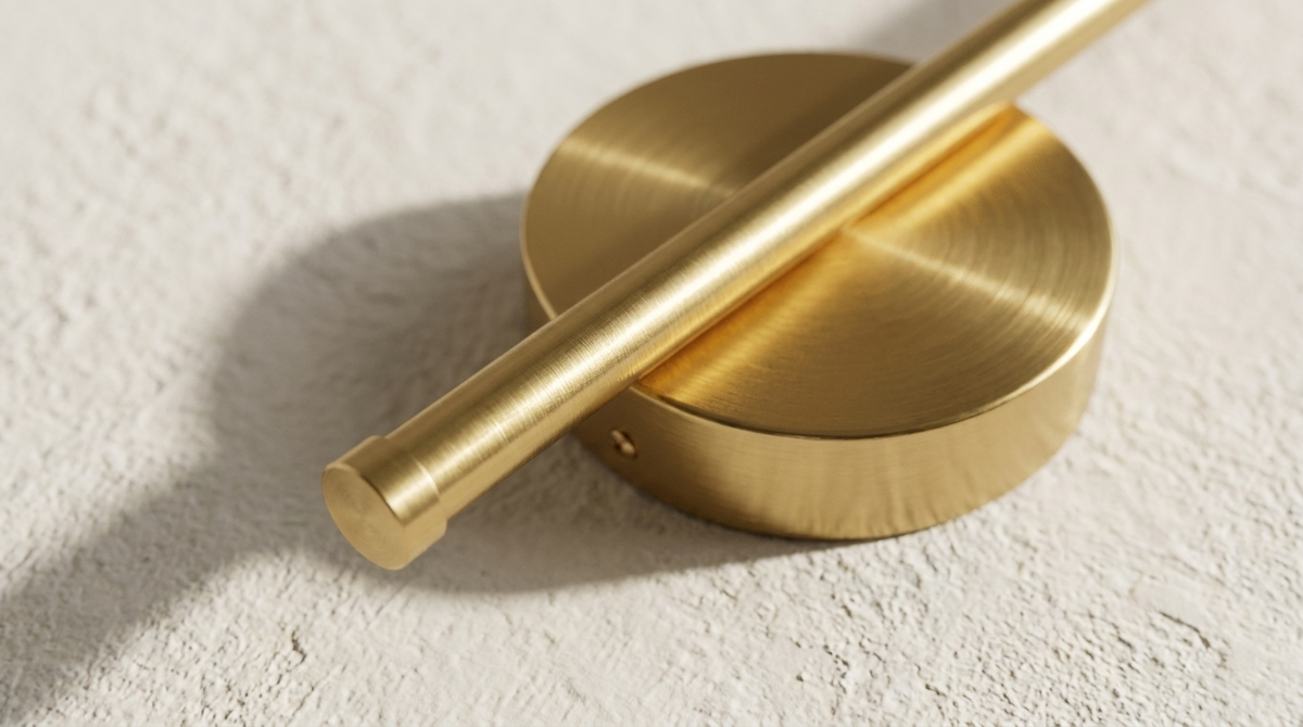 Close detail of the fixture end and edge profile